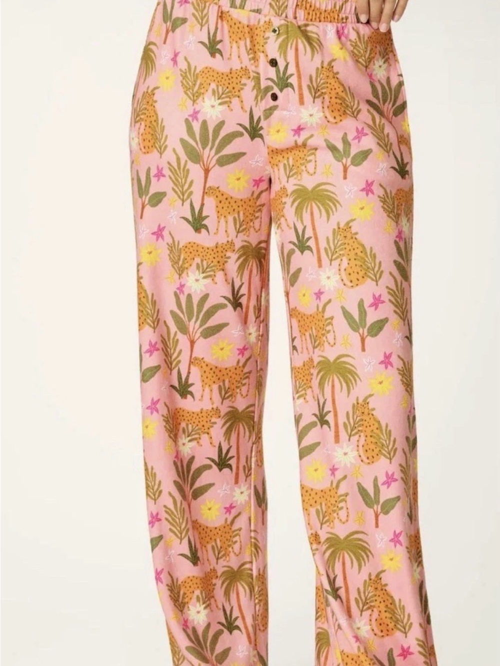 PJ Salvage In The Jungle Leopard Safari Open Leg Pants